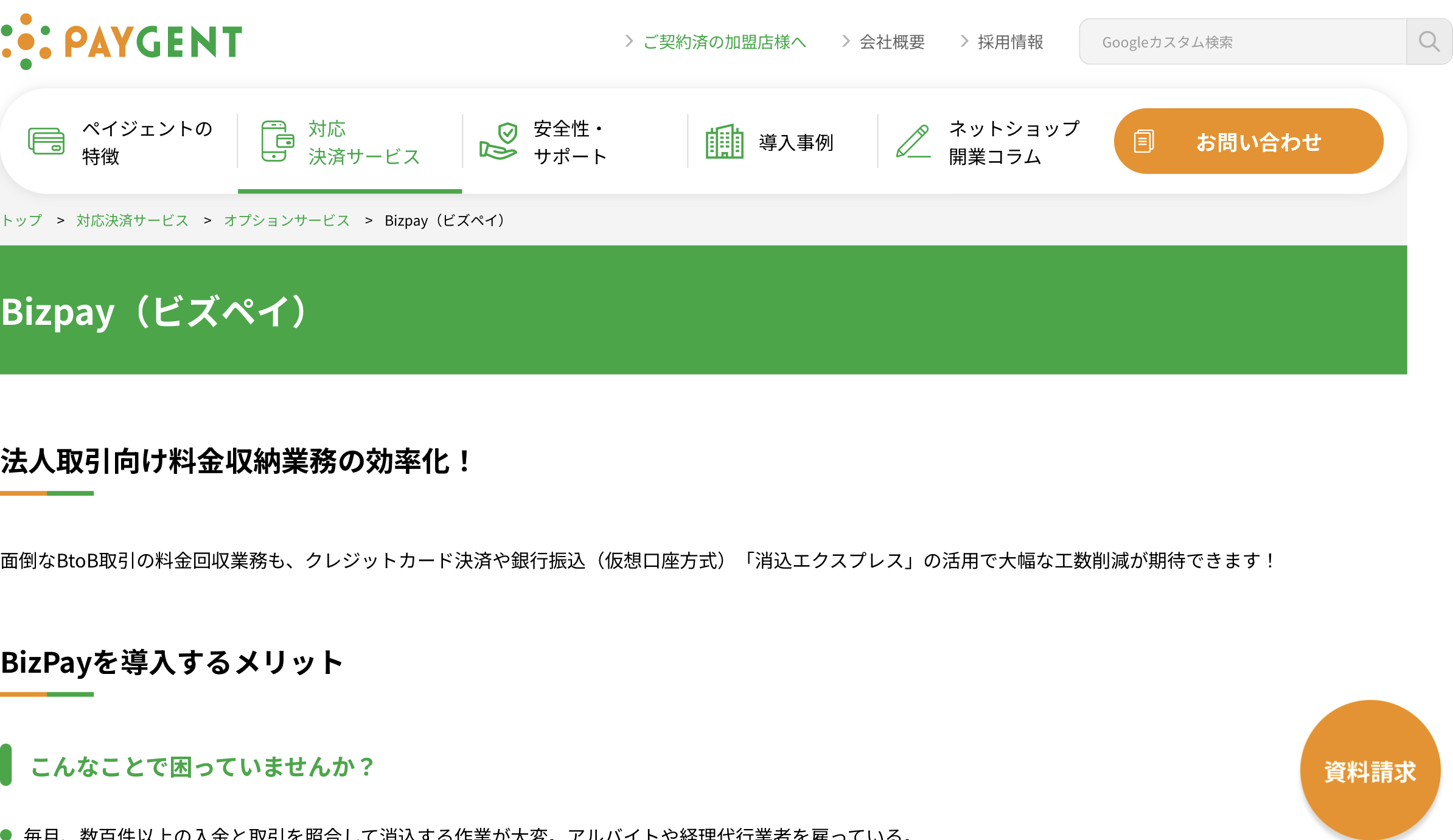 Bizpay（ビズペイ） - 特徴・機能・料金など